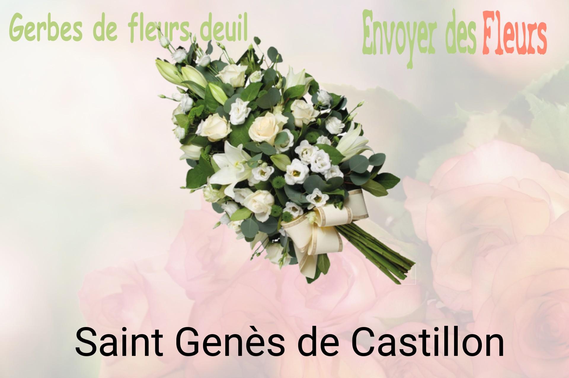 Gerbe de fleurs de deuil livrée à Saint-Genès-de-Castillon